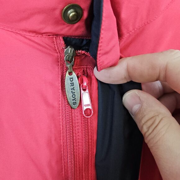 Footjoy Dryjoys Golf Rain Jacket Red Size L Short Sleeve Talking‎ Stick Logo - Picture 5 of 16